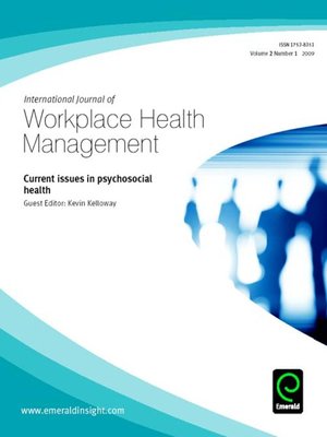 cover image of International Journal of Workplace Health Management, Volume 2, Issue 1